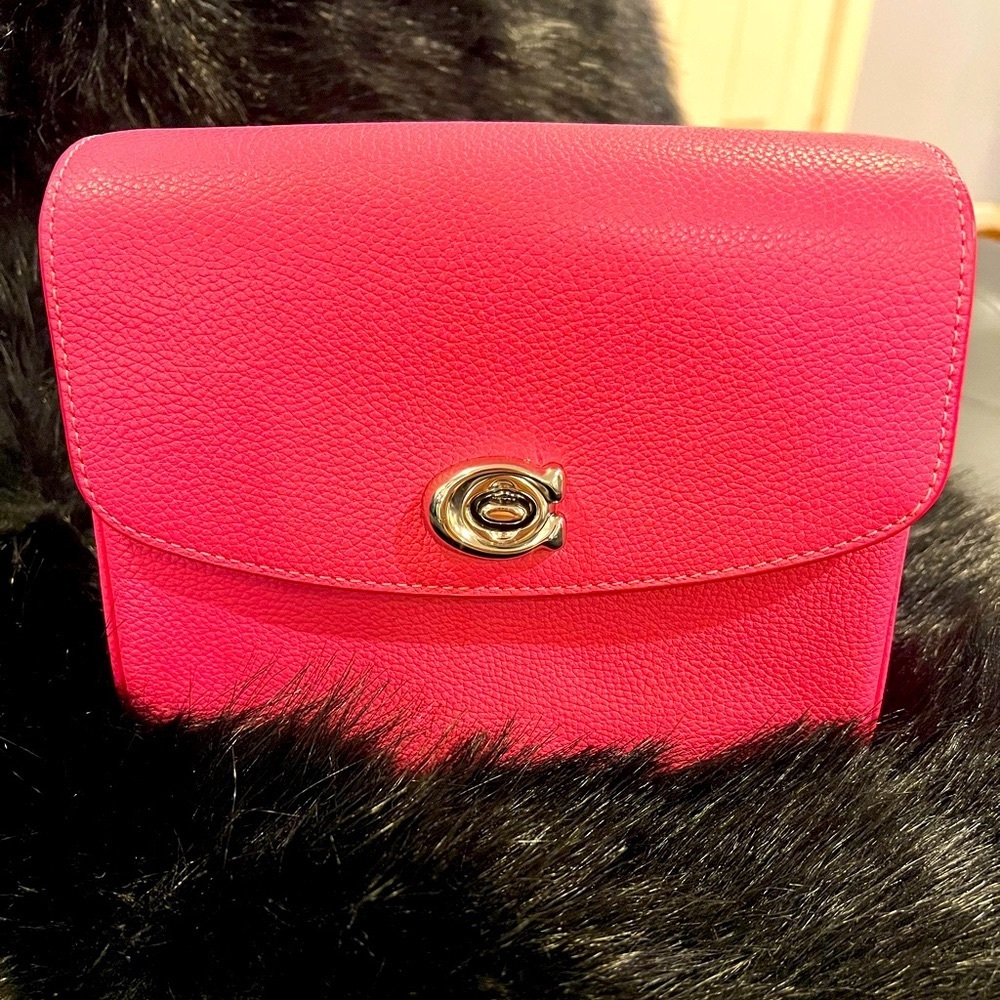 Pink Coach Cassie with heart strap